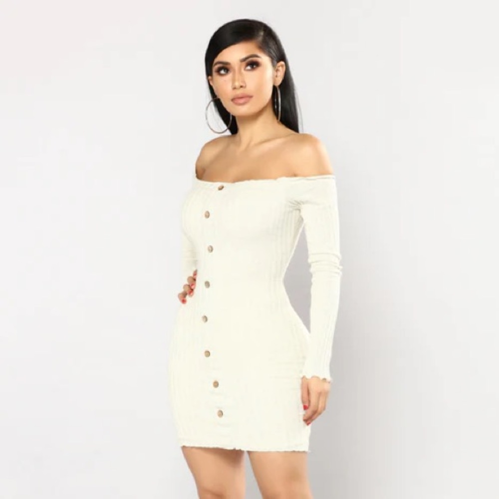 Fashion Nova Jacklyn Off the Shoulder Mini Dress
